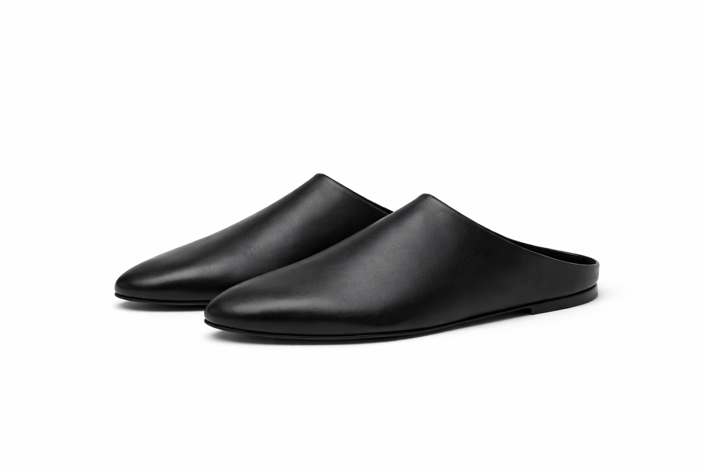 The Mule — Black Leather