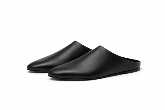 The Mule — Black Leather