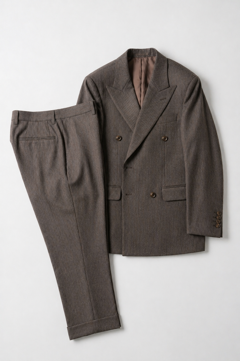Lighter Brown Double-Breasted Suit